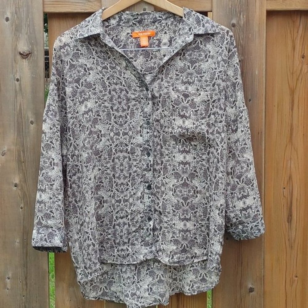 Beautiful Joe Fresh Blouse Women's Medium Long Sleeve Victorian look